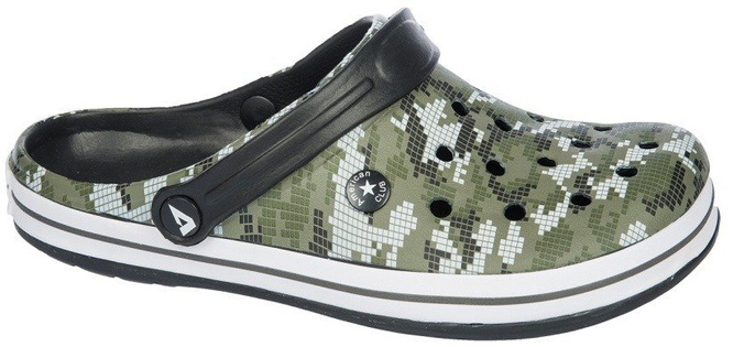 American Club DCL-02 youth pool slippers, gray and green, size 37-41