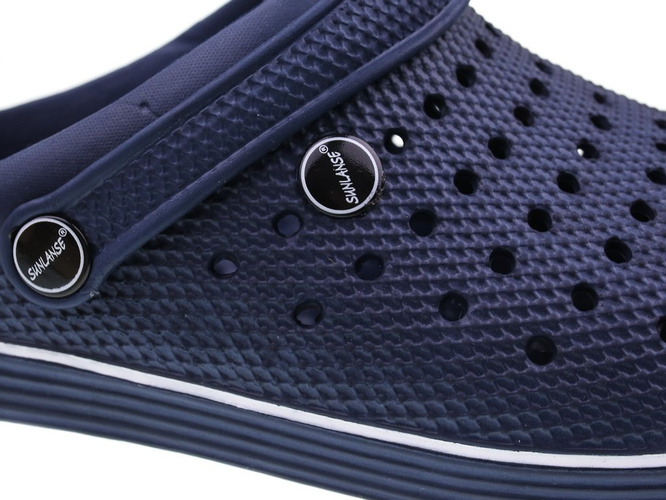 Klapki basenowe męskie Sunlanse MH369M-4 czarne i granatowe rozm.43-48