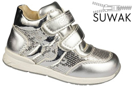 Transitional children's shoes Clibee AF-737SI silver size 20-25