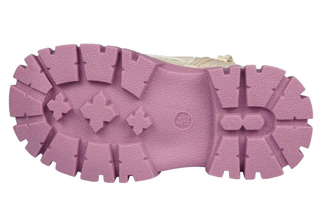 Children's transition shoes Apawwa BN753BEPU beige-purple size 26-31