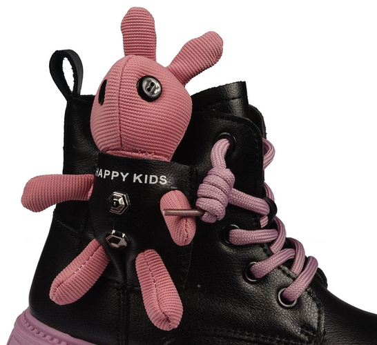 Children's transition shoes Apawwa BND740BLPU black and purple size 26-31