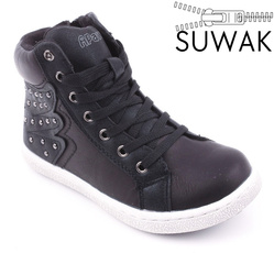 Children's transitional shoes Apawwa BH832BL black size 25-30