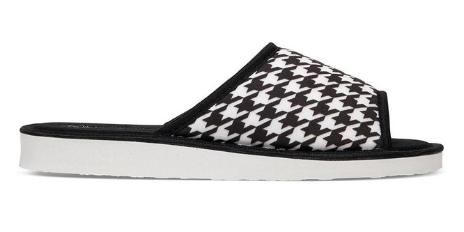 Women's slippers Meteor DV089 PEPITKO black and white size 36-41