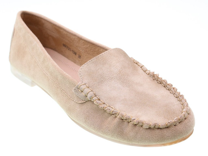 Women's loafers Sergio Leone D721-10BE beige size 36-40