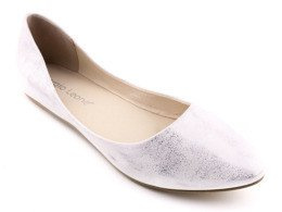 Women's ballerinas Sergio Leone D12341SR silver size 36-40