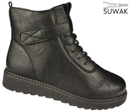 Obuwie zimowe damski Le Scarpe DA7362-1BL czarne rozm.36-41