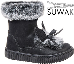 Buty zimowe dziecięce American Club BGC-27 czarne  rozm.27-31