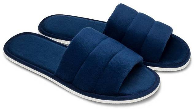 Pantofle damskie Meteor DV141 SARA granatowe, beżowe i popielate rozm.36-40