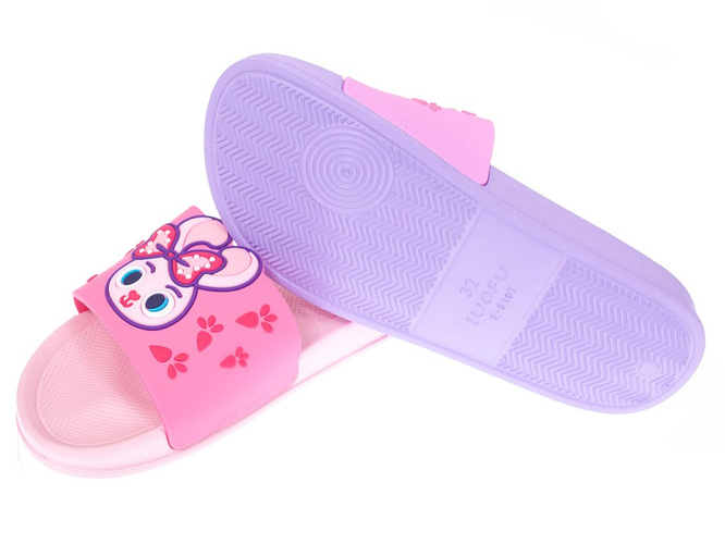 Atletico CB01-B children's pool slippers pink and purple, size 30-35