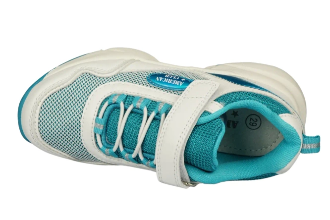 Buty sportowe dziecięce American Club BRL-16 niebieskie i różowe rozm.27-31