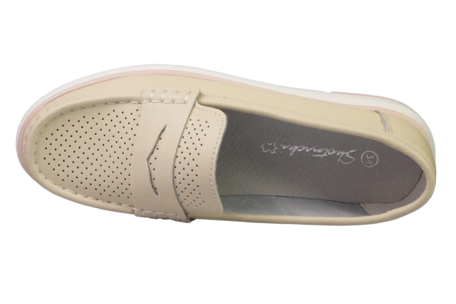 Women's loafers Skotnicki DP-3-Y92BE beige size 36-41
