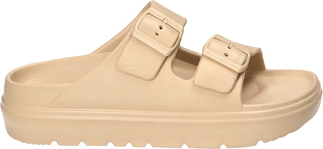 Klapki basenowe damskie American Club DNH-182 beżowe i czarne rozm.37-41