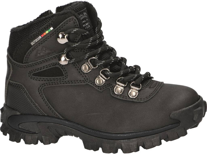 Buty zimowe młodzieżowe American Club DES-110 czarne i camelowe rozm.37-41