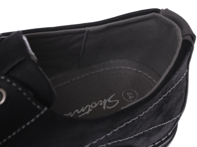 Black men's shoes Skotnicki MP-4-7002bBLGY size 40-43