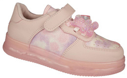 Apawwa BN618PI children's sports shoes, pink LED, sizes 26-31