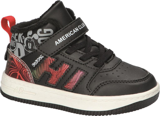 American Club BBD-24 black and navy blue shoes for kids, size 27-31