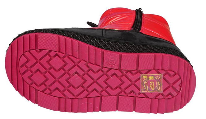 Children's winter shoes Clibee AA103RE red metallic size 22-27