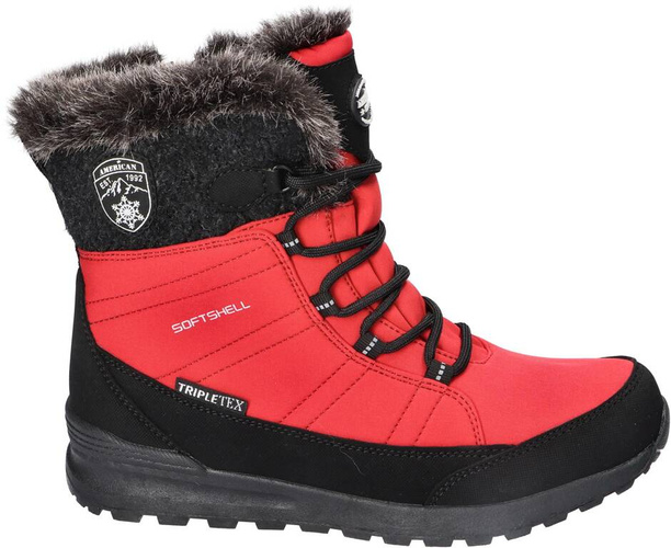 American Club DSN-44 women's snow boots, red, sizes 37-41