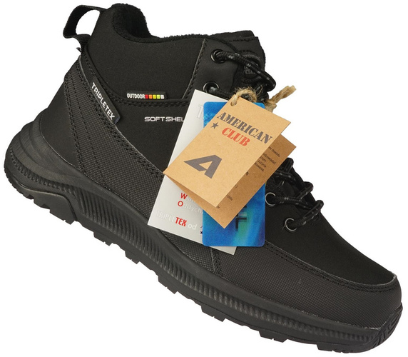 American Club DWT-232 youth trekking shoes black and red size 36-41
