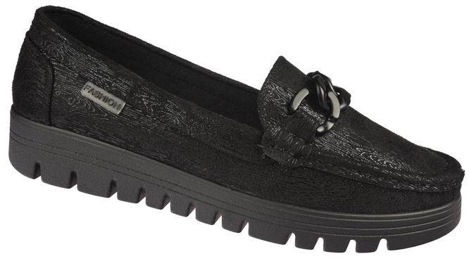 Women's moccasins Skotnicki DP-3-0669BL black sizes 36-41