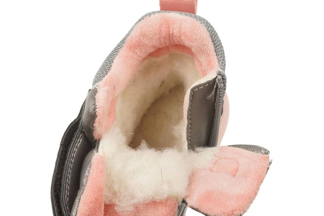 LinShi BA2251-22 children's winter shoes, gray, navy blue and pink sizes 27-32