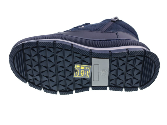 Children's winter shoes Clibee BK-906BU navy blue size 27-32