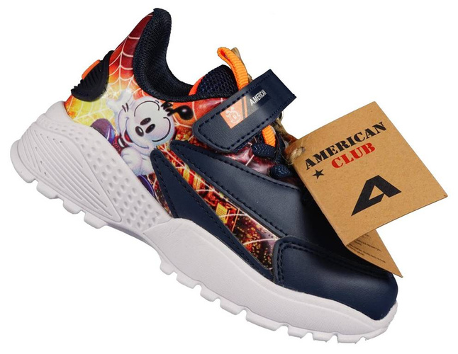 Buty sportowe dziecięce American Club ABD-07 czerwone i granatowe rozm.22-26