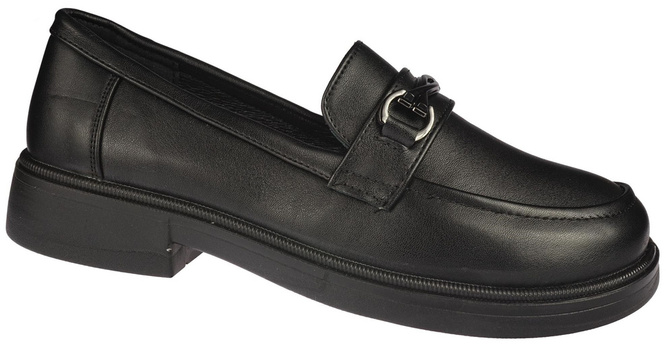 Le Scarpe DA7281-1BL women's moccasins, black, sizes 36-41