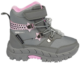 Children's winter shoes American Club AHL-68-22 pink and gray, size 22-26