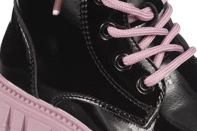 Buty zimowe dziecięce Apawwa BNQ421DPI czarno-różowe rozm.26-31