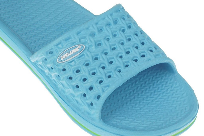 Klapki basenowe damskie Sunlanse DH375 granatowe, miętowe, szare i niebieskie rozm.37-41