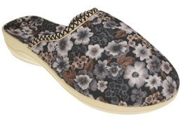 Women's textile slippers Fatex DF2152 grey size 36-41