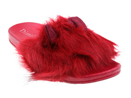 Women's textile slippers Dimar DDIMARRED red, size 36-41