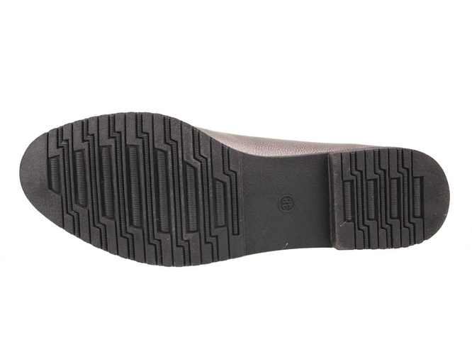 Mokasyny damskie Purlina DGE7861-5GU stalowe rozm.36-41