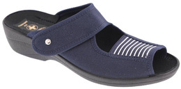 Pantofle tekstylne damskie Skarbek D334GR granatowe rozm.36-41