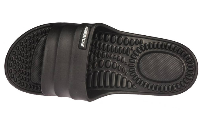 American Club MNH-119 men's swimming pool flip-flops, black and navy blue, sizes 41-45