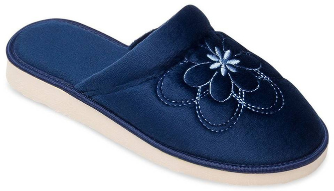 Pantofle damskie Meteor DV011 PATRYCJA granatowe i bordowe rozm.36-40