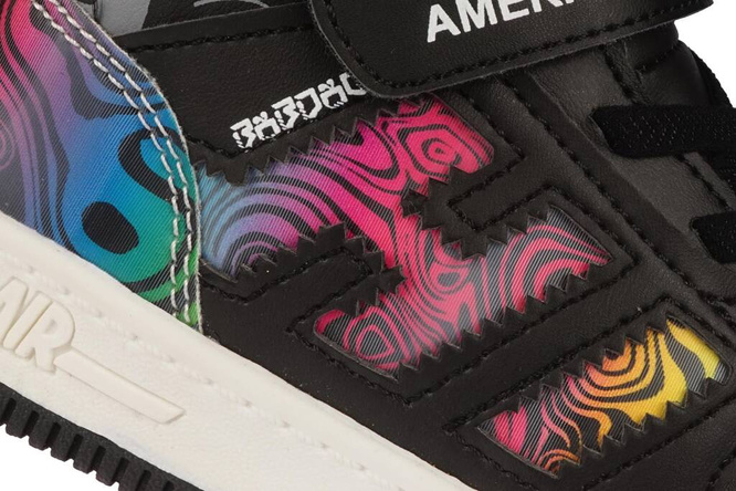 American Club BBD-24 black and navy blue shoes for kids, size 27-31