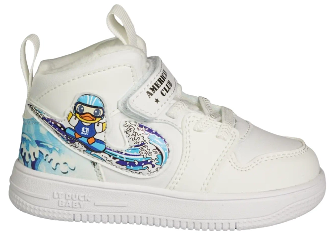 Transitional children's shoes American Club ABD-28 white and pink sizes 22-26