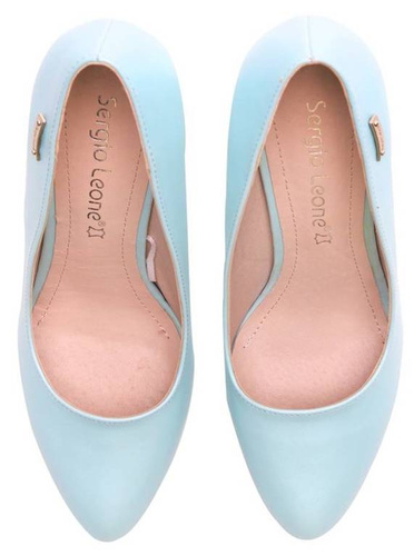 Pumps for women Sergio Leone D1457JNI light blue, size 36-41