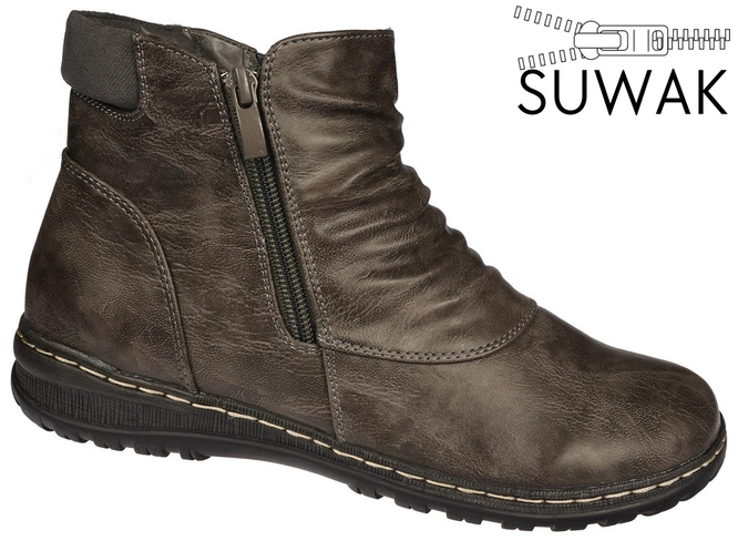 Obuwie zimowe damskie Chun Sen D9676-5GY szare rozm.37-42