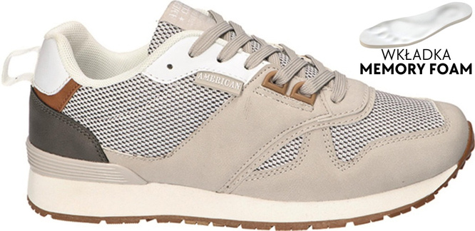 Buty sportowe damskie American Club DFH-77 czarne i beżowe rozm.36-41