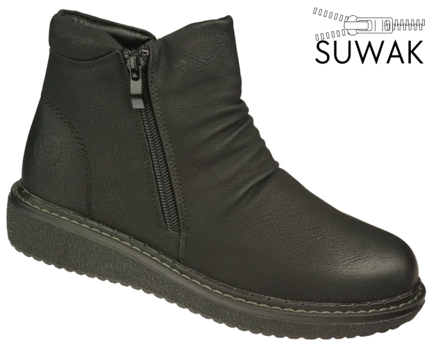 Obuwie zimowe damskie Chun Sen D9353-1BL czarne rozm.37-42