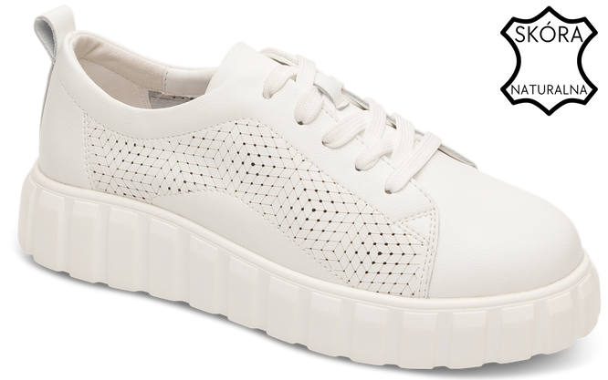 Półbury sportowe damskie Skotnicki DP-3-Y99WH białe rozm.36-41
