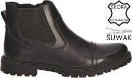 Sztyblety męskie American Club MCY-131 czarne i brązowe rozm.41-45