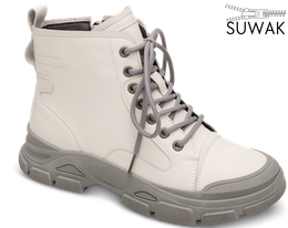 Buty zimowe damskie Skotnicki DB-3-1334WHGR białe rozm.36-41