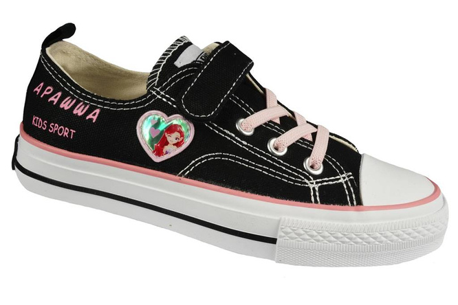 Apawwa CRC444BL children's sneakers black size 31-36