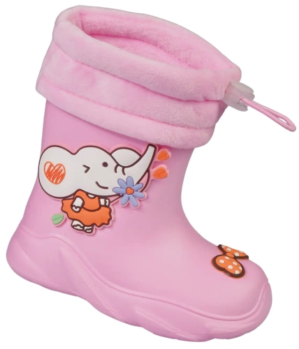 Children’s rain boots Apawwa BJ386PI in pink, sizes 23–28
