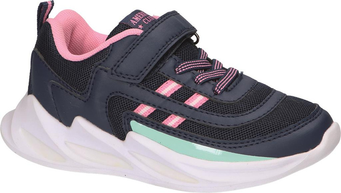 American Club BHL-58 children's sports shoes, pink and navy blue, size 27-31