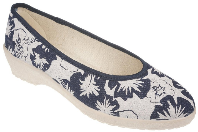 Women's trainers Skarpol 137 KWIATY LEN navy blue size 36-41